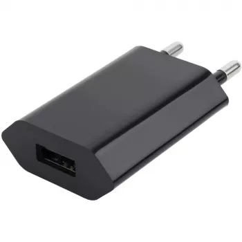 Cargador compacto Techly USB 1A enchufe europeo negro
