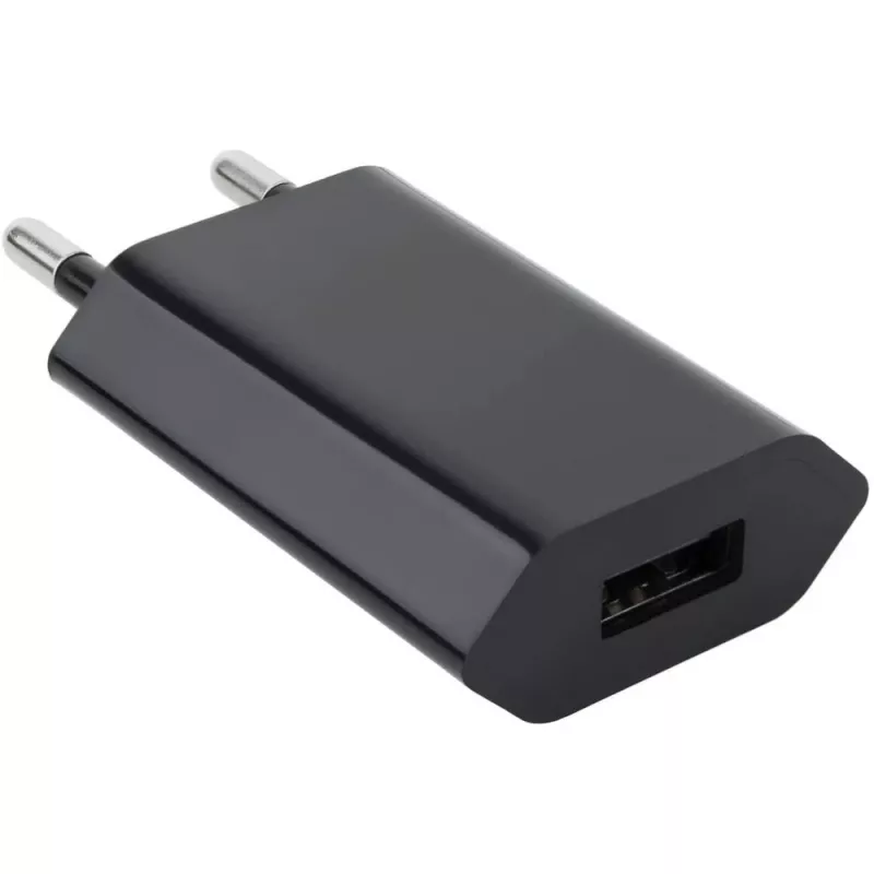 Cargador compacto Techly USB 1A enchufe europeo negro