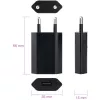 Cargador compacto Techly USB 1A enchufe europeo negro