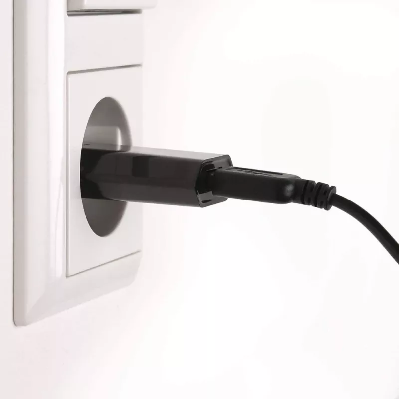 Cargador compacto Techly USB 1A enchufe europeo negro