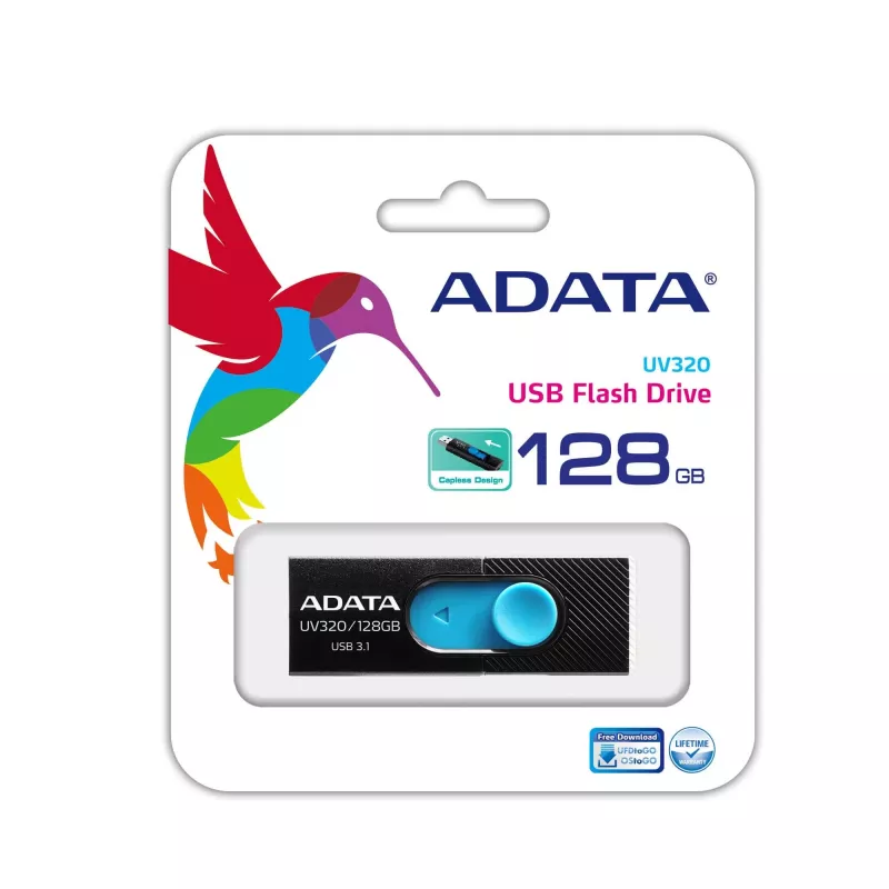 Memoria USB ADATA UV320 128 GB USB Type-A 3.2 Gen 1 (3.1 Gen 1) negro, azul