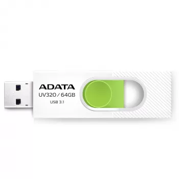 Memoria USB ADATA UV320 64 GB USB Type-A 3.2 Gen 1 (3.1 Gen 1) verde, blanco