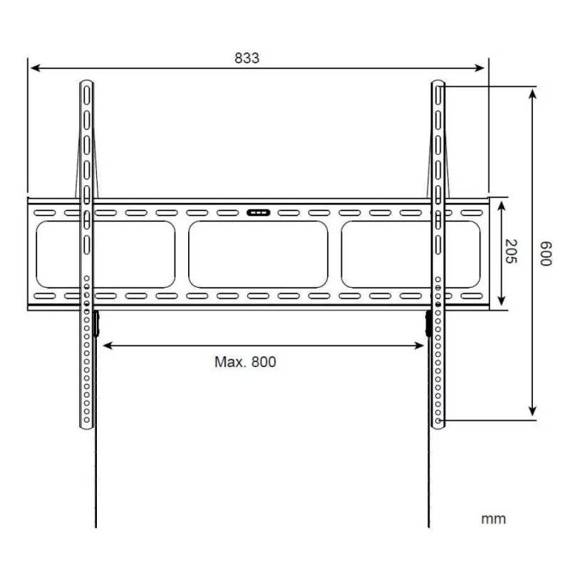 Soporte de pared Techly para TV LED LCD de 42-80 inch ultrafino fijo H600mm ICA-PLB 860