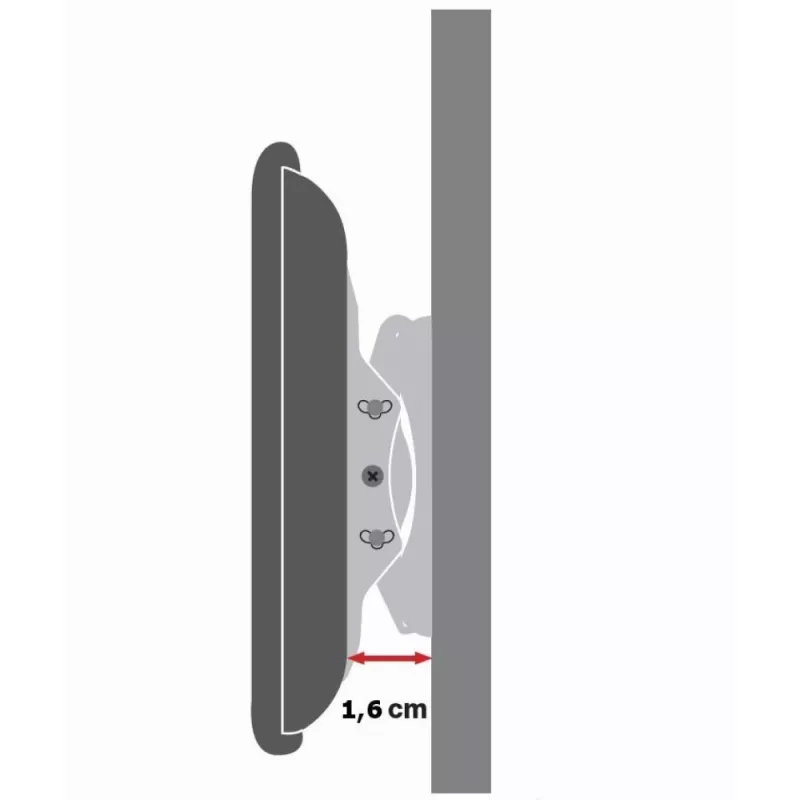 Soporte de pared Techly para TV LED LCD de 42-80 inch ultrafino fijo H600mm ICA-PLB 860