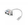 Adaptador LANBERG LAN RJ45/2x RJ45 Ftp Splitter AD-0026-S