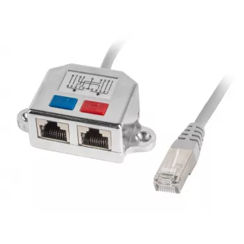 Adaptador LANBERG LAN RJ45/2x RJ45 Ftp Splitter AD-0026-S
