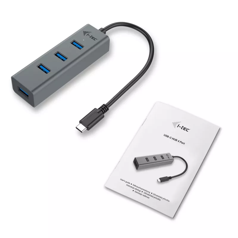 Hub USB-C i-tec Metal 4 puertos