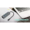Hub USB-C i-tec Metal 4 puertos