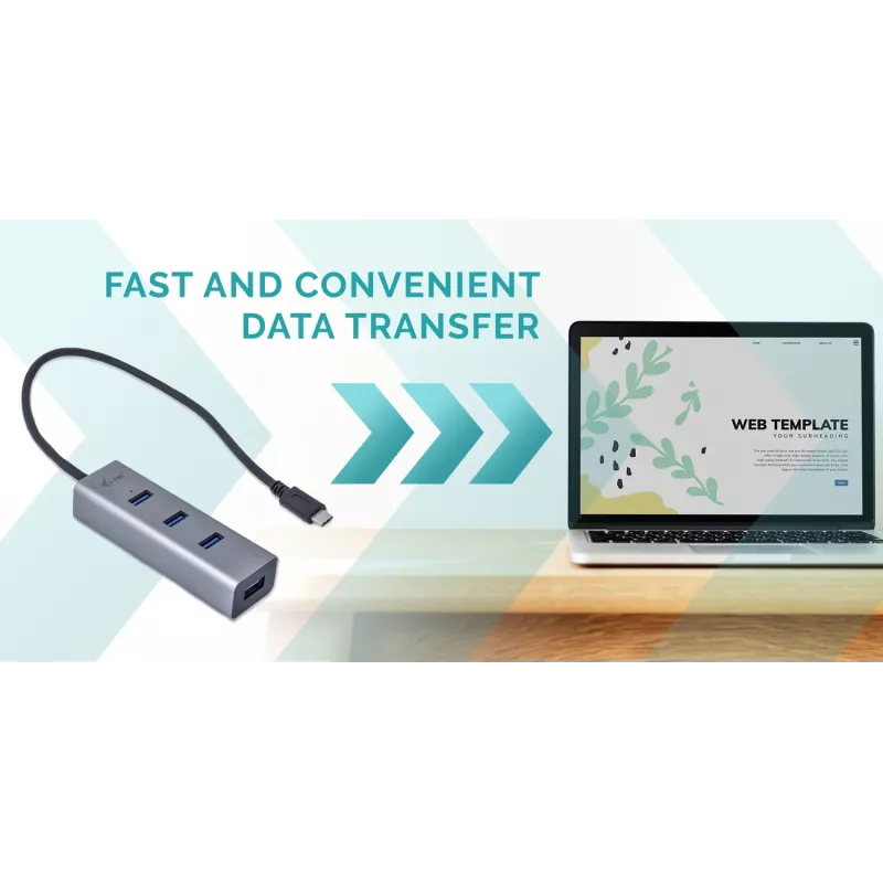 Hub USB-C i-tec Metal 4 puertos