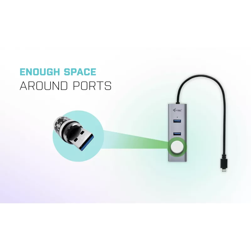 Hub USB-C i-tec Metal 4 puertos