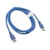 Cable USB-A a USB-A LANBERG CA-US3E-10CC-0018-B 1,8 m, USB 3.0, azul, 4800 Mbit/s