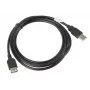Cable USB A a A LANBERG CA-USBE-10CC-0018-BK, USB 2.0, 1,8 m, negro