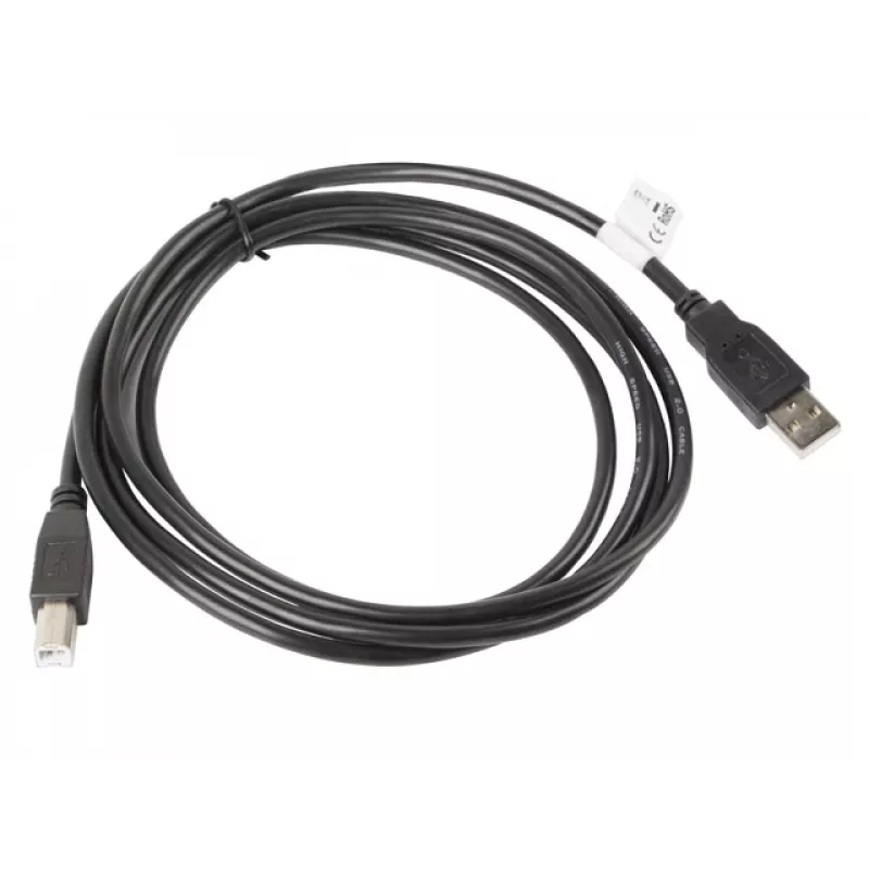 Cable USB 2.0 LANBERG CA-USBA-10CC-0018-BK — 1,8 m, USB A (conector macho) a USB B (conector macho), negro