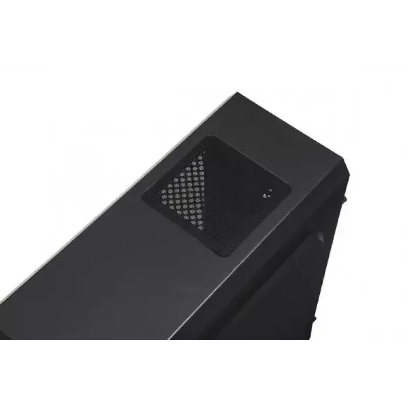 Caja de PC iBox Orcus X14 Midi Tower, ATX/Micro ATX/ITX, ventana lateral, 2 ventiladores de 120 mm con iluminación roja, 3 bahías de 3,5 pulgadas, 2 de 2,5 pulgadas, 1 de 5,25 pulgadas, USB 3.0, negra
