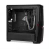 Caja de PC iBox Orcus X14 Midi Tower, ATX/Micro ATX/ITX, ventana lateral, 2 ventiladores de 120 mm con iluminación roja, 3 bahías de 3,5 pulgadas, 2 de 2,5 pulgadas, 1 de 5,25 pulgadas, USB 3.0, negra
