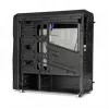 Caja de PC iBox Orcus X14 Midi Tower, ATX/Micro ATX/ITX, ventana lateral, 2 ventiladores de 120 mm con iluminación roja, 3 bahías de 3,5 pulgadas, 2 de 2,5 pulgadas, 1 de 5,25 pulgadas, USB 3.0, negra