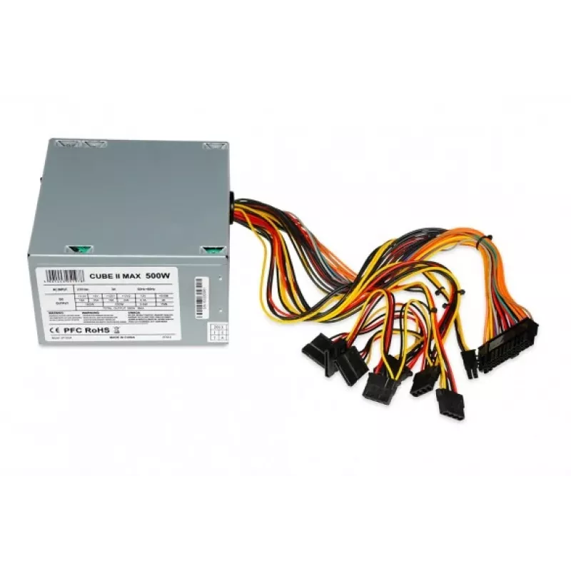 Fuente de alimentación IBOX Cube Ii 500 W 20+4 pines ATX ATX plateada