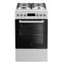 Cocina Beko FSE52320DWD de pie eléctrica y gas blanca
