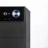 Caja de PC Modecom Oberon Pro Midi Tower, ATX/Micro ATX/ITX, ventana lateral, tarjeta gráfica de hasta 395 mm, 2x USB 3.0, negra