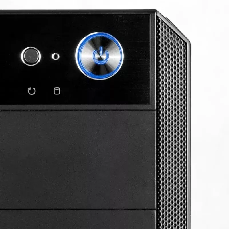 Caja de PC Modecom Oberon Pro Midi Tower, ATX/Micro ATX/ITX, ventana lateral, tarjeta gráfica de hasta 395 mm, 2x USB 3.0, negra