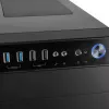 Caja de PC Modecom Oberon Pro Midi Tower, ATX/Micro ATX/ITX, ventana lateral, tarjeta gráfica de hasta 395 mm, 2x USB 3.0, negra