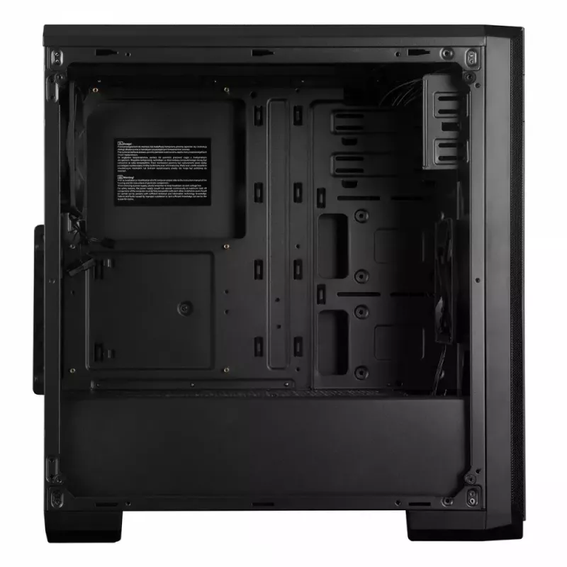 Caja de PC Modecom Oberon Pro Midi Tower, ATX/Micro ATX/ITX, ventana lateral, tarjeta gráfica de hasta 395 mm, 2x USB 3.0, negra