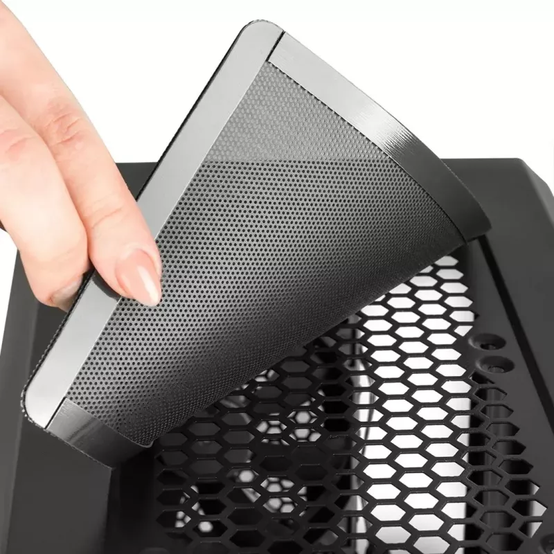 Caja de PC Modecom Oberon Pro Midi Tower, ATX/Micro ATX/ITX, ventana lateral, tarjeta gráfica de hasta 395 mm, 2x USB 3.0, negra