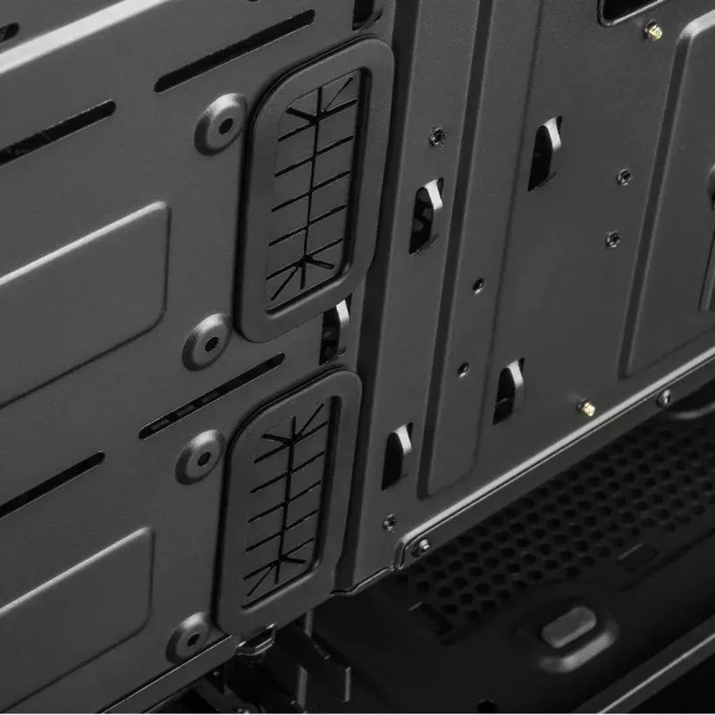 Caja de PC Modecom Oberon Pro Midi Tower, ATX/Micro ATX/ITX, ventana lateral, tarjeta gráfica de hasta 395 mm, 2x USB 3.0, negra