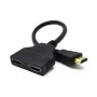 Cable HDMI Gembird DSP-2PH4-04 — HDMI Type-A macho a 2× HDMI Type-A hembra, negro, conectores rectos