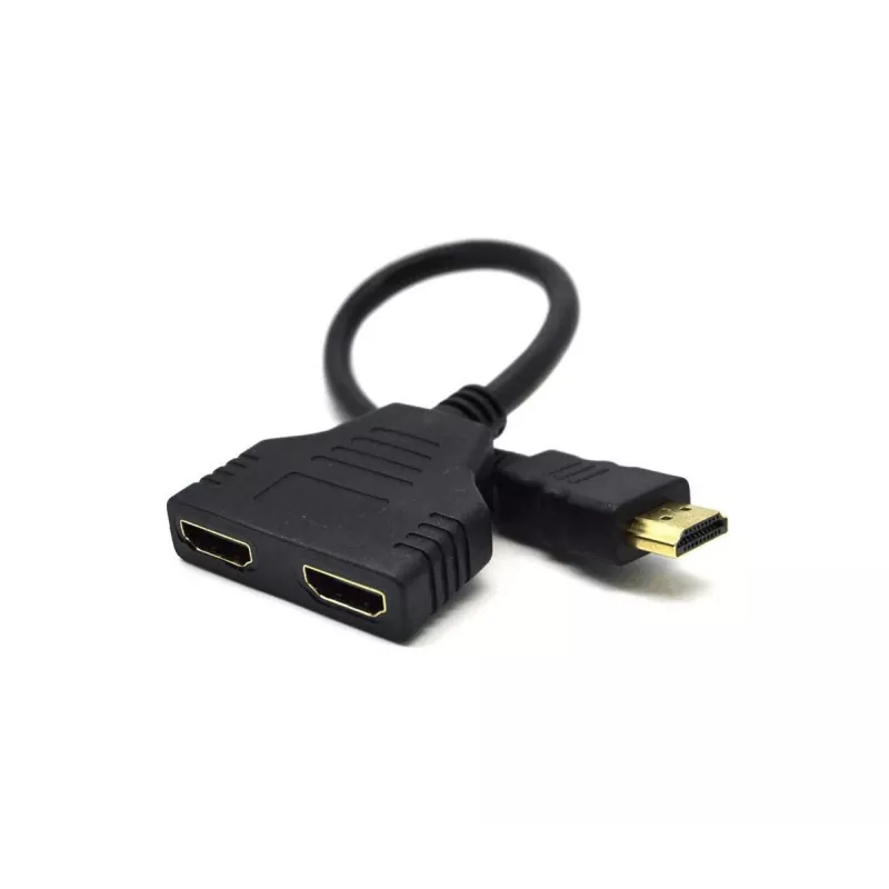 Cable HDMI Gembird DSP-2PH4-04 — HDMI Type-A macho a 2× HDMI Type-A hembra, negro, conectores rectos