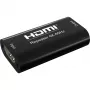 Repetidor AV TECHLY IDATA-HDMI2-RIP4KT — HDMI 2.0, HDCP 2.2, 4096×2160, distancia máxima 40 m, negro