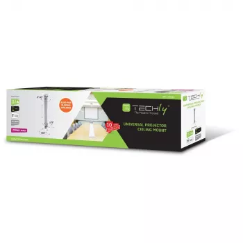 Extensión de soporte de techo para proyector Techly 545-900 mm plata ICA-PM 18M