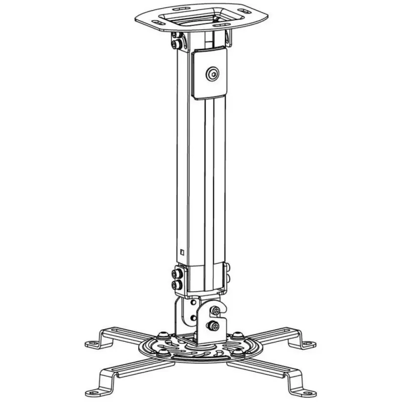 Extensión de soporte de techo para proyector Techly 545-900 mm plata ICA-PM 18M