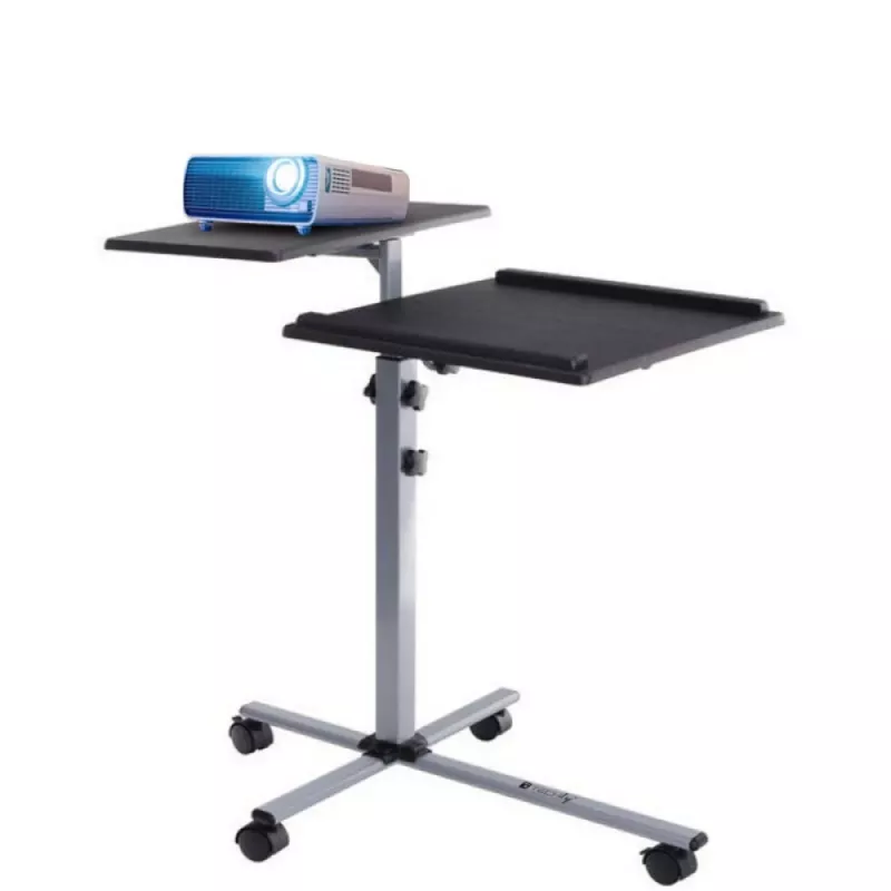 Soporte para portátil Techly universal carrito ajustable para portátil proyector negro