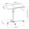 Soporte para portátil Techly universal carrito ajustable para portátil proyector negro