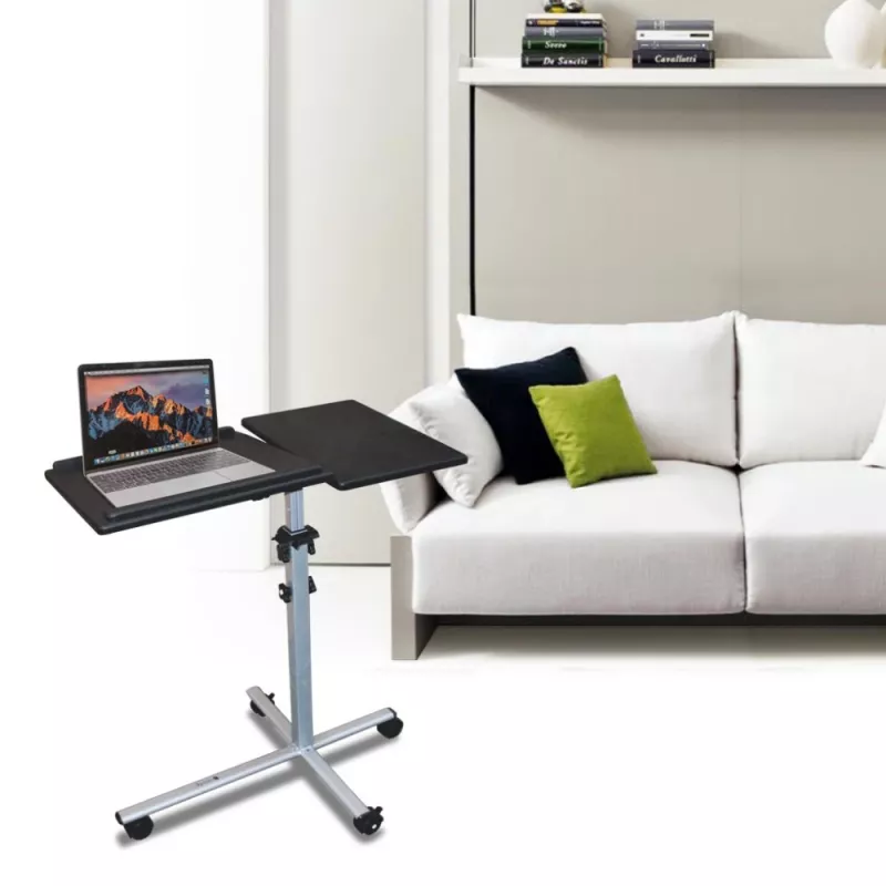 Soporte para portátil Techly universal carrito ajustable para portátil proyector negro
