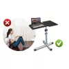Soporte para portátil Techly universal carrito ajustable para portátil proyector negro