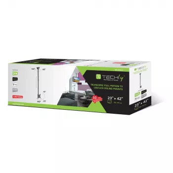 Soporte de techo telescópico Techly hasta 1,6 m LED TV LCD 23-42