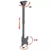 Soporte de techo telescópico Techly hasta 1,6 m LED TV LCD 23-42