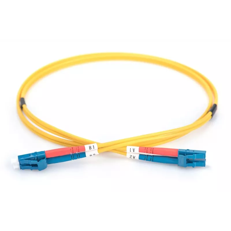 Cable de conexión de fibra óptica DIGITUS, LC a LC OS2, monomodo 9/125 µm, dúplex, longitud 1m
