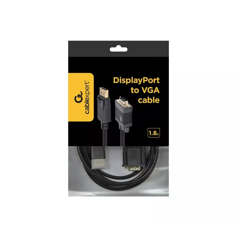 Gembird CCP-DPM-VGAM-6 cable adaptador de DisplayPort a VGA, 1,8 m, negro