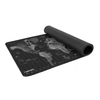 Alfombrilla NATEC Time Zone Map Maxi — tela 400×800 mm, 2,5 mm, impermeable, antideslizante