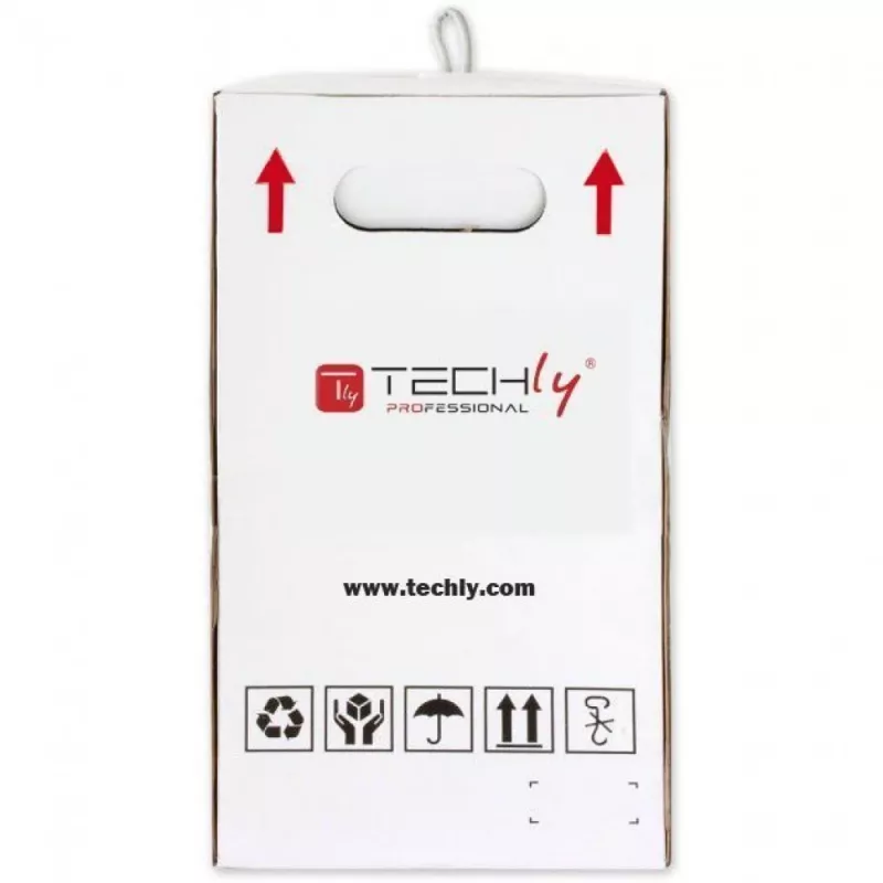 Cable de red Techly ITP6-CCA-305-BL Cat6 U/UTP, 305 m, rígido, CCA, azul