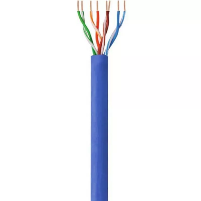 Cable de red Techly ITP6-CCA-305-BL Cat6 U/UTP, 305 m, rígido, CCA, azul