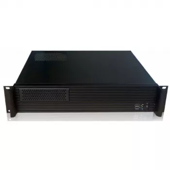 Carcasa para rack de servidor TECHLY I-CASE IPC-240L, 2U, Micro-ATX, 4 bahías de 3,5 pulgadas, 1 bahía de 5,25 pulgadas, 465x400x88,8 mm, negra