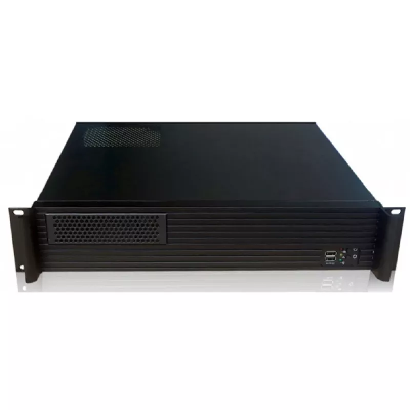 Carcasa para rack de servidor TECHLY I-CASE IPC-240L, 2U, Micro-ATX, 4 bahías de 3,5 pulgadas, 1 bahía de 5,25 pulgadas, 465x400x88,8 mm, negra