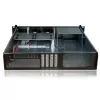 Carcasa para rack de servidor TECHLY I-CASE IPC-240L, 2U, Micro-ATX, 4 bahías de 3,5 pulgadas, 1 bahía de 5,25 pulgadas, 465x400x88,8 mm, negra