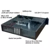 Carcasa para rack de servidor TECHLY I-CASE IPC-240L, 2U, Micro-ATX, 4 bahías de 3,5 pulgadas, 1 bahía de 5,25 pulgadas, 465x400x88,8 mm, negra