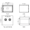 Caja de pared Techly 19 6U D450 negra montada I-CASE EL-1006B45