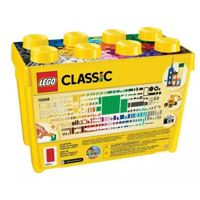 Set de construcción LEGO Classic 10698 — 790 piezas, multicolor, 33 colores, incluye placas base verdes y accesorios